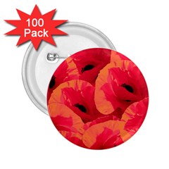 Poppies  2 25  Buttons (100 Pack) 