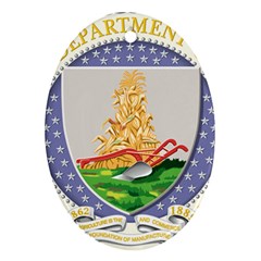 Seal Of United States Department Of Agriculture Ornament (oval) by abbeyz71