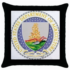 Seal Of United States Department Of Agriculture Throw Pillow Case (black) by abbeyz71