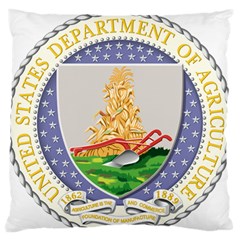 Seal Of United States Department Of Agriculture Large Flano Cushion Case (one Side) by abbeyz71