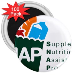 Logo Of Supplemental Nutrition Assistance Program 3  Magnets (100 Pack) by abbeyz71