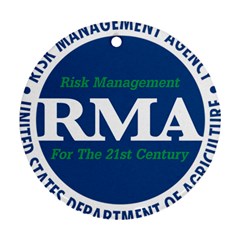 Logo Of Usda Risk Management Agency, 1996-2004 Round Ornament (two Sides) by abbeyz71