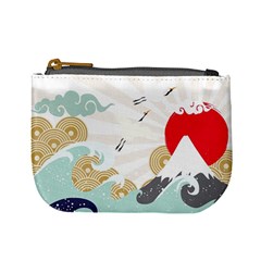 Mountain Sun Japanese Illustration Mini Coin Purse by Vaneshart