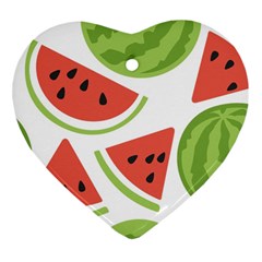 Watermelon Juice Auglis Clip Art Watermelon Ornament (heart) by Vaneshart
