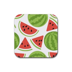 Watermelon Juice Auglis Clip Art Watermelon Rubber Coaster (square)  by Vaneshart