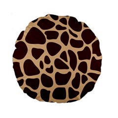 Animal Print Giraffe Patterns Standard 15  Premium Round Cushions