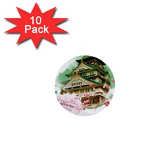 Osaka Castle Nagoya Castle Kumamoto Castle 1  Mini Buttons (10 Pack)  by Vaneshart