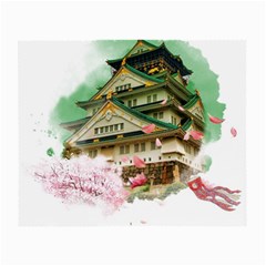 Osaka Castle Nagoya Castle Kumamoto Castle Small Glasses Cloth (2 Sides) by Vaneshart