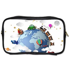 Earth Rocket Vector Earth Toiletries Bag (one Side) by Vaneshart