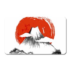 Mount Fuji Mountain Ink Wash Painting Magnet (Rectangular)