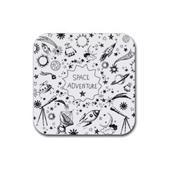 Space Elements Rubber Coaster (square)  by Vaneshart