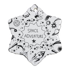 Space Elements Snowflake Ornament (two Sides)