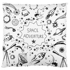 Space Elements Large Cushion Case (two Sides) by Vaneshart