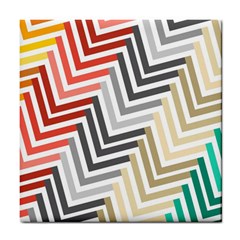 Abstract Colorful Geometric Pattern Tile Coaster