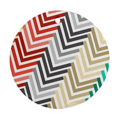 Abstract Colorful Geometric Pattern Ornament (round)