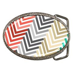 Abstract Colorful Geometric Pattern Belt Buckles by Vaneshart