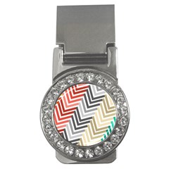 Abstract Colorful Geometric Pattern Money Clips (cz) 