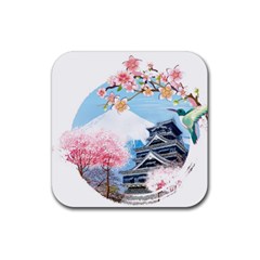 Japan National Cherry Blossom Festival Japanese Rubber Coaster (Square) 