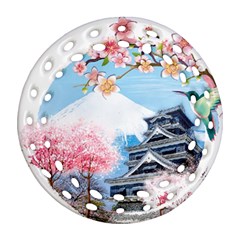 Japan National Cherry Blossom Festival Japanese Round Filigree Ornament (two Sides) by Vaneshart