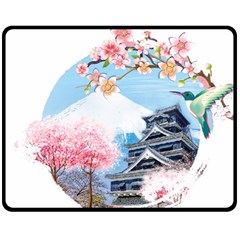 Japan National Cherry Blossom Festival Japanese Double Sided Fleece Blanket (medium) 