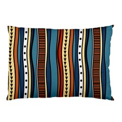 Stripes Hand Drawn Tribal Colorful Background Pattern Pillow Case (two Sides)