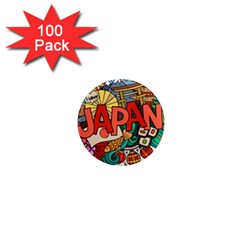 Earthquake And Tsunami Drawing Japan Illustration 1  Mini Magnets (100 pack) 