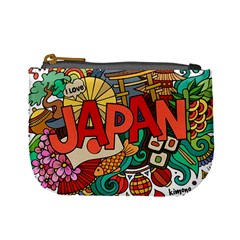 Earthquake And Tsunami Drawing Japan Illustration Mini Coin Purse