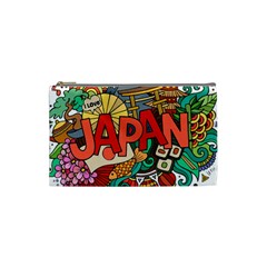 Earthquake And Tsunami Drawing Japan Illustration Cosmetic Bag (Small)