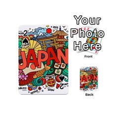 Earthquake And Tsunami Drawing Japan Illustration Playing Cards 54 Designs (Mini)