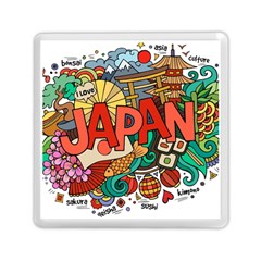 Earthquake And Tsunami Drawing Japan Illustration Memory Card Reader (Square)