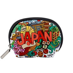 Earthquake And Tsunami Drawing Japan Illustration Accessory Pouch (Small)