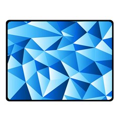 Triangles Abstract Blue Fleece Blanket (small)