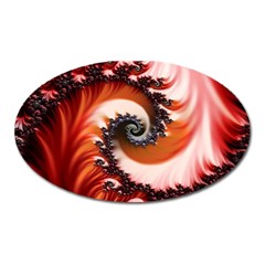 Abstract Fractal Patterns Red Oval Magnet by Vaneshart