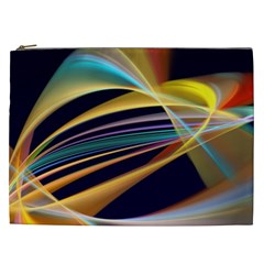 Lines Stripes Colorful Abstract Background Color Cosmetic Bag (xxl)