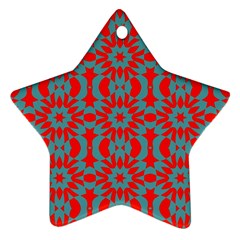 Seamless Geometric Pattern In A Red Ornament (star)