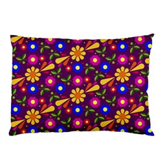 Flowers Patterns Multicolored Vector Pillow Case (two Sides)