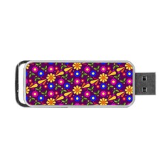 Flowers Patterns Multicolored Vector Portable Usb Flash (two Sides)