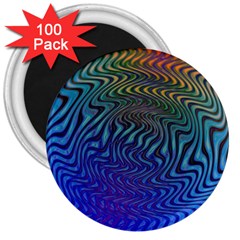 Abstract Circles Lines Colorful 3  Magnets (100 Pack)