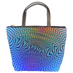 Abstract Circles Lines Colorful Bucket Bag by Vaneshart