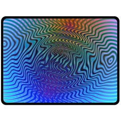 Abstract Circles Lines Colorful Double Sided Fleece Blanket (large) 