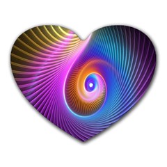 3d Abstract Fractal Bright Heart Mousepads