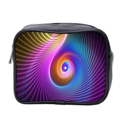 3d Abstract Fractal Bright Mini Toiletries Bag (two Sides)