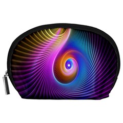 3d Abstract Fractal Bright Accessory Pouch (large)