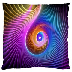 3d Abstract Fractal Bright Large Flano Cushion Case (One Side)