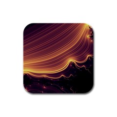 Lines Stripes Background Abstract Rubber Square Coaster (4 Pack) 