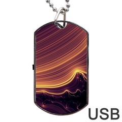 Lines Stripes Background Abstract Dog Tag Usb Flash (one Side)