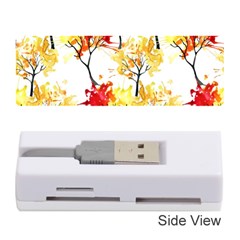 Watercolor Painting Autumn Illustration Autumn Tree Memory Card Reader (stick)