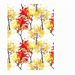 Watercolor Painting Autumn Illustration Autumn Tree Large Garden Flag (two Sides)