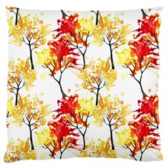 Watercolor Painting Autumn Illustration Autumn Tree Standard Flano Cushion Case (two Sides) by Vaneshart