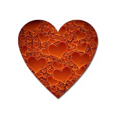 Heart Orange Texture Many Heart Magnet by Vaneshart